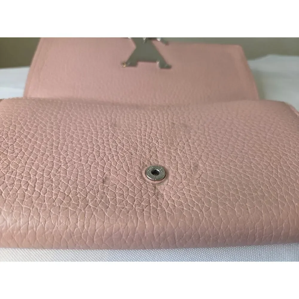 Louis Vuitton Pink Capucines Long Wallet Rose Poudre Taurillon Leather LV - Picture 7 of 15